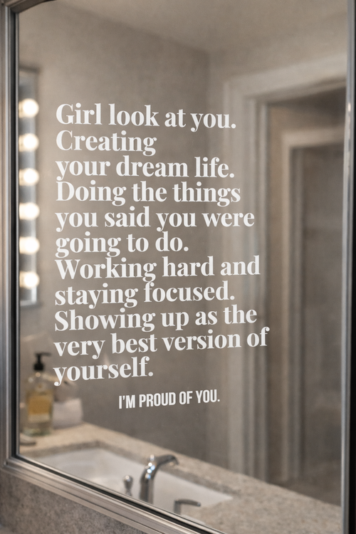 Girl Look At Mirror Sticker