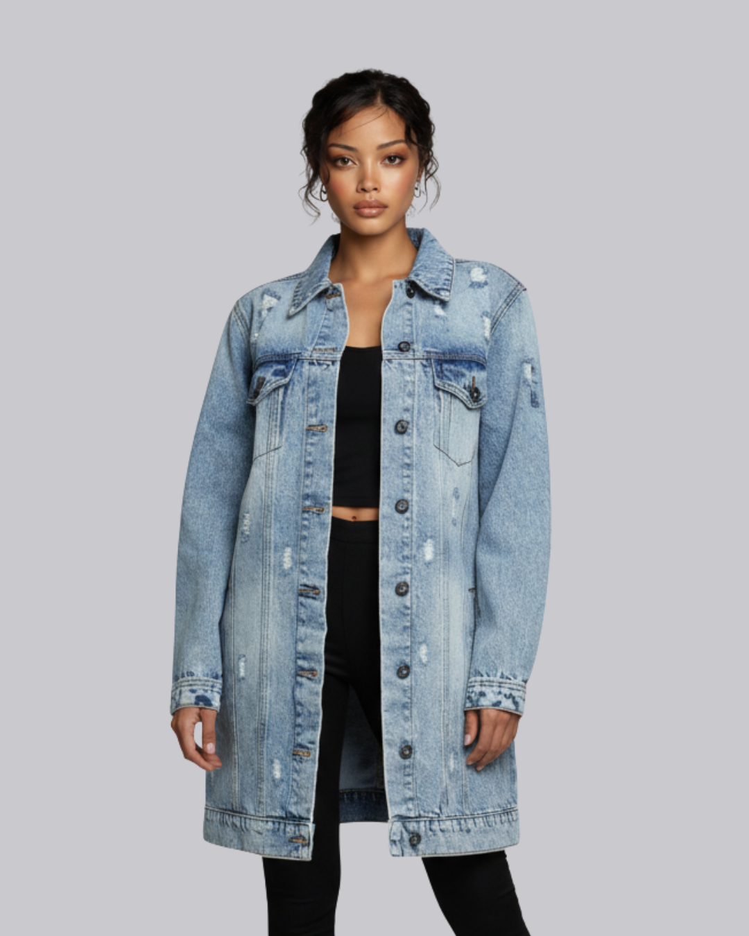 Proverbs 31 Denim Jacket (Long)