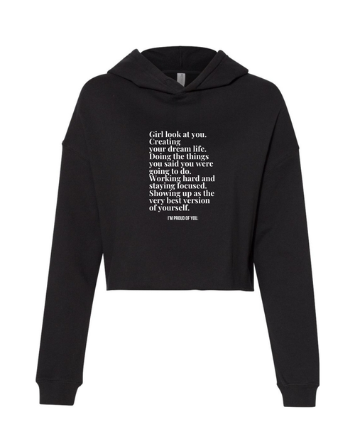 Girl Look at You Crop Hoodie