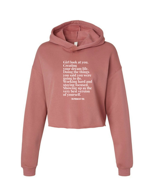 Girl Look at You Crop Hoodie