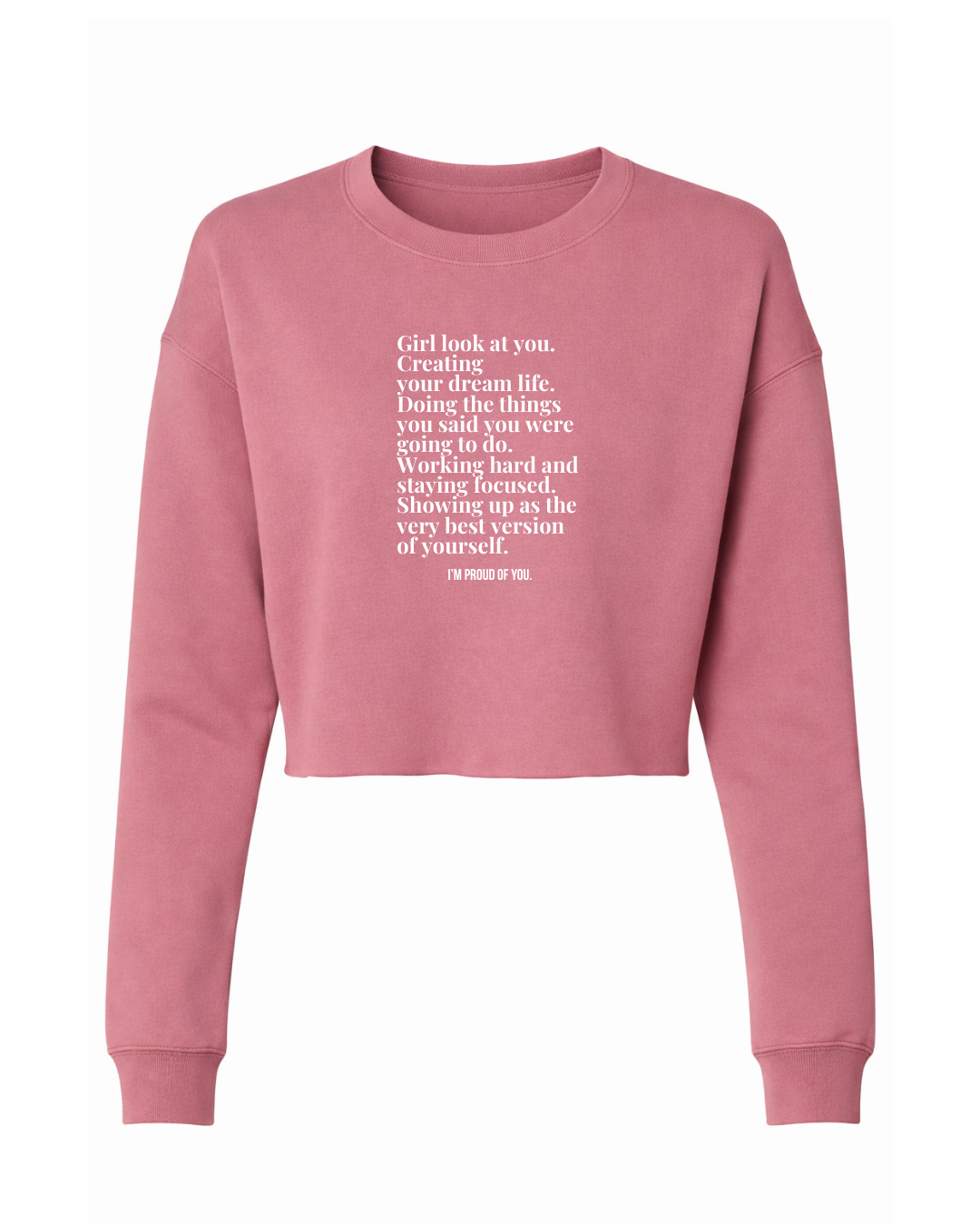 Girl Look At You Crop Sweatshirt