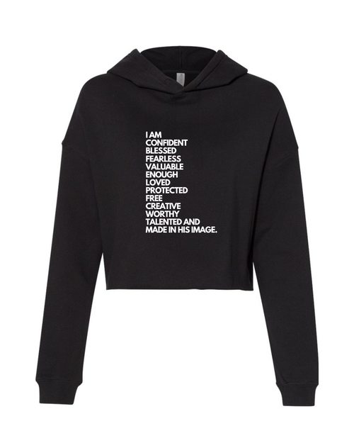 I AM Crop Hoodie