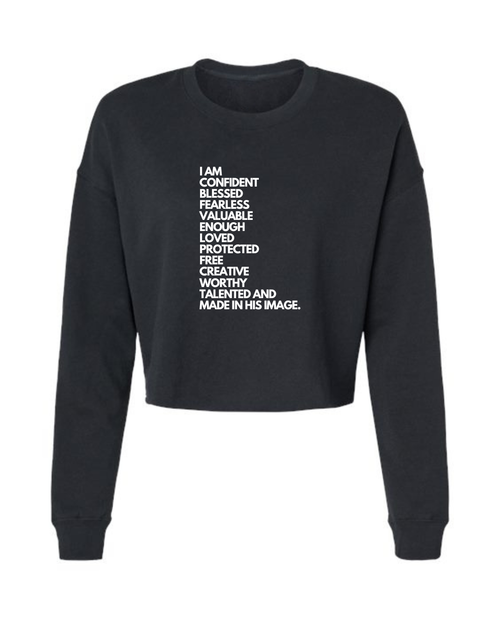 I AM Crop Sweatshirt