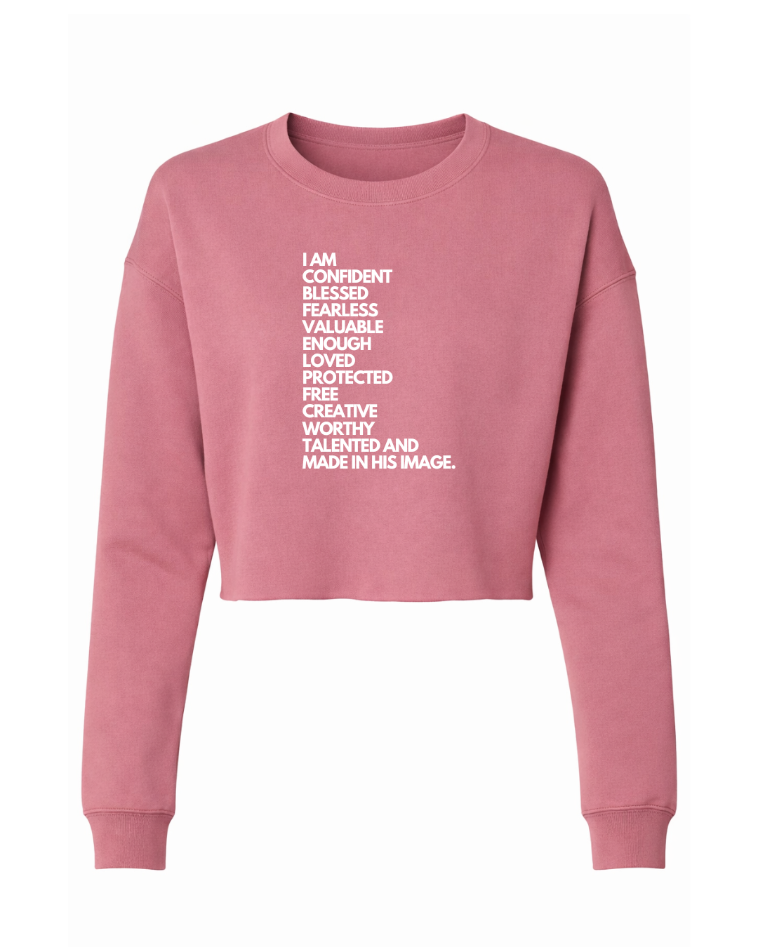 I AM Crop Sweatshirt