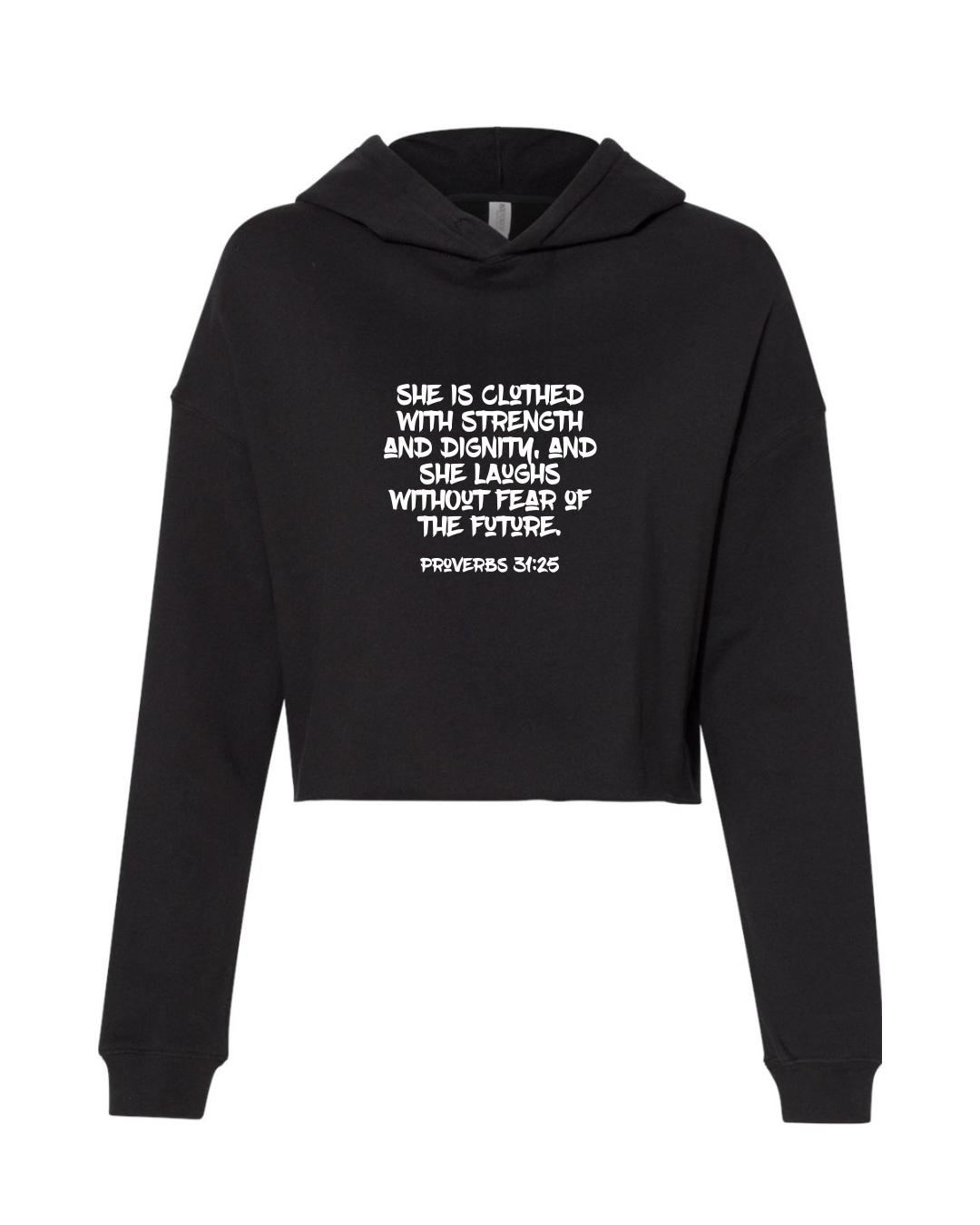 Proverbs Woman Crop Hoodie
