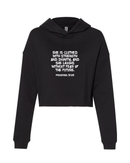 Proverbs Woman Crop Hoodie
