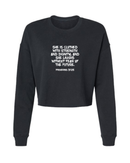 Proverbs Woman Crop Sweatshirt
