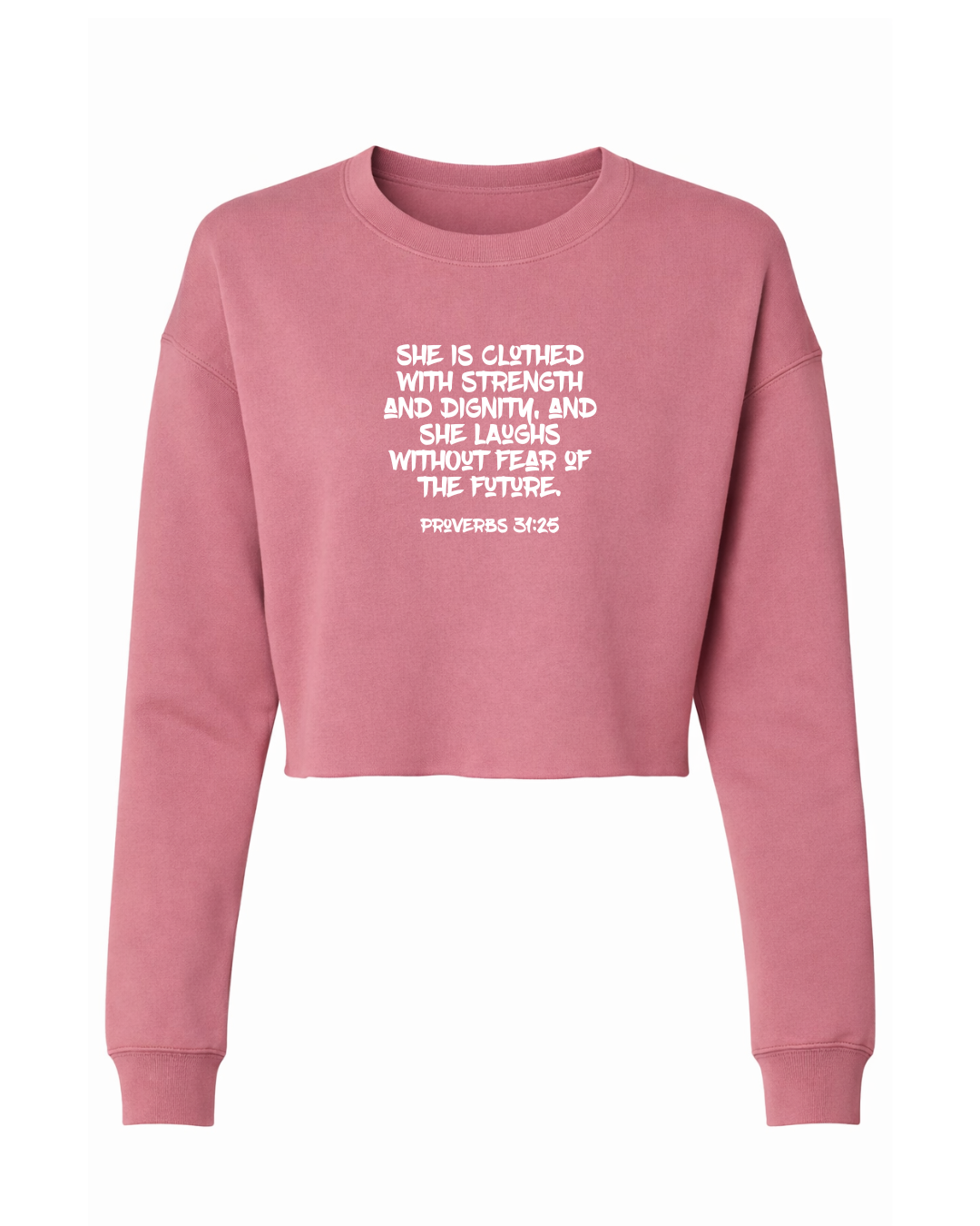 Proverbs Woman Crop Sweatshirt