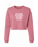 Proverbs Woman Crop Sweatshirt