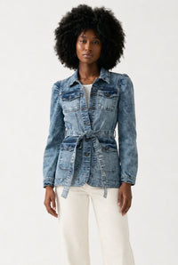 Proverbs 31 Denim Utility Jacket