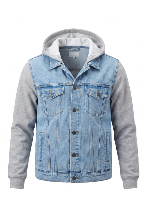 "I Am" Hooded Denim Jacket